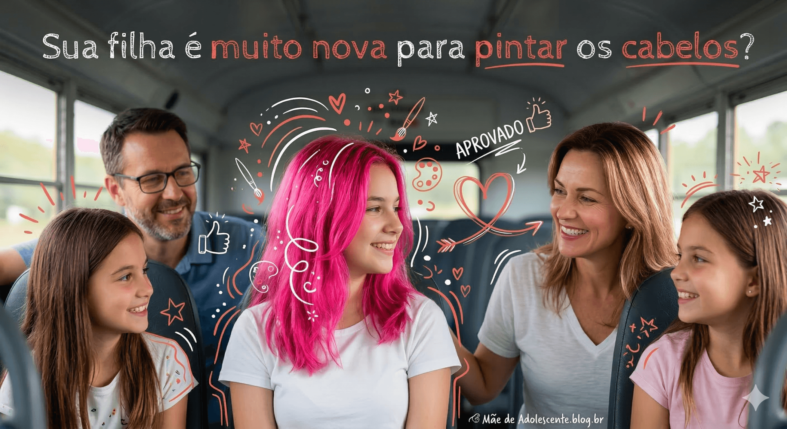 Sua filha é muito nova para pintar os cabelos