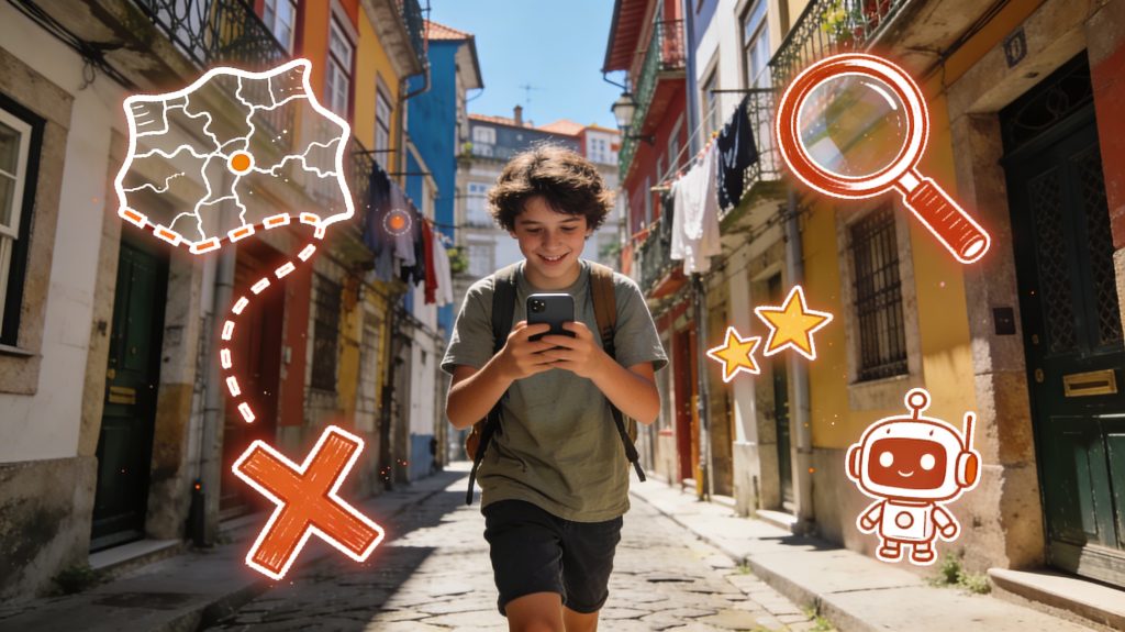 passeios para adolescentes no porto Gamificação pelas vielas da Ribeira com a DorIA Aventureira