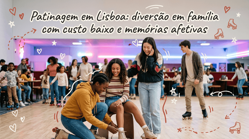 Patinagem em Lisboa amigos e diversão